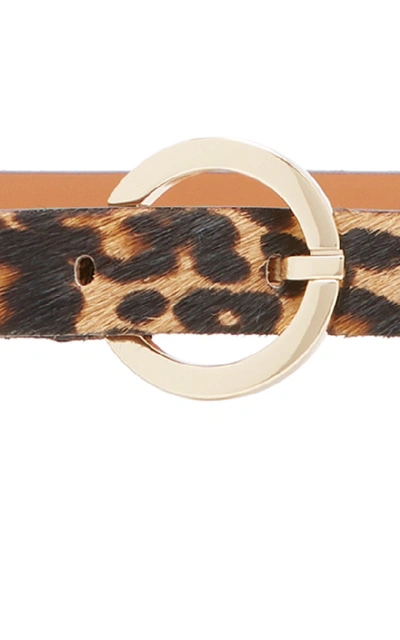 Shop Maison Boinet Leopard Print Leather And Calf Hair Belt In Animal