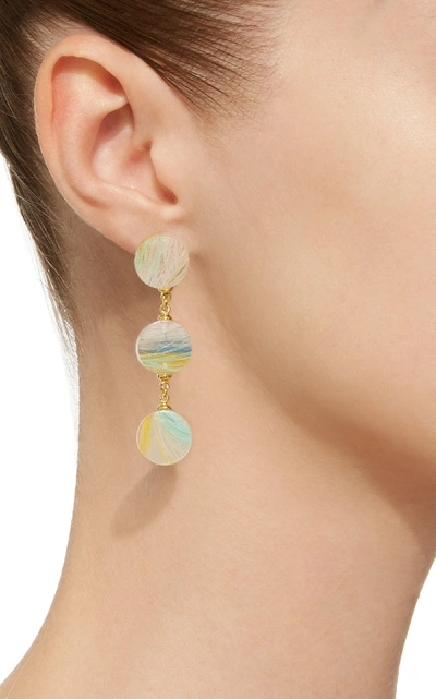 Shop Ejing Zhang 18k Gold Plated Dot-dot-dot Pendant Earring In Multi