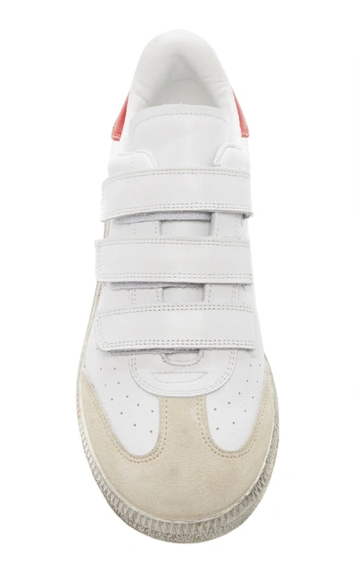 Shop Isabel Marant Beth Logo-printed Leather Trainers In White