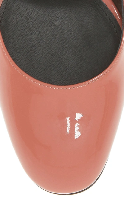 Shop Bottega Veneta Patent Block Heel Leather Pumps In Pink
