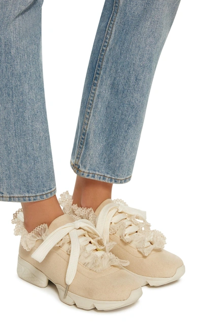 Ganni Harriet Lace Trimmed Sneaker White | ModeSens