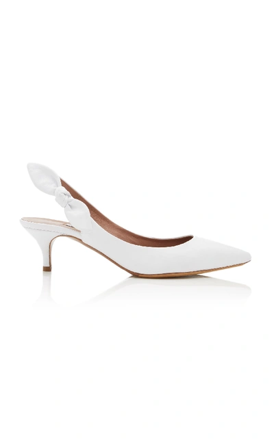 Shop Tabitha Simmons Rise Leather Pumps In White