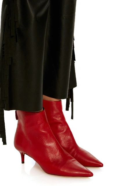 Shop Alexandre Birman M'o Exclusive Kittie Leather Boots In Red