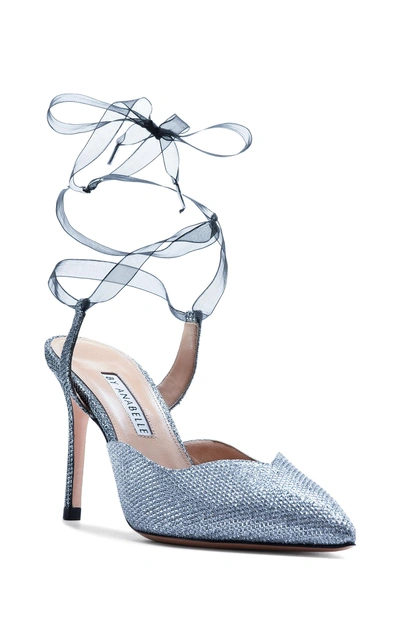 Shop A By Anabelle Ti Amo Sparkle Lace Up Pump In Silver