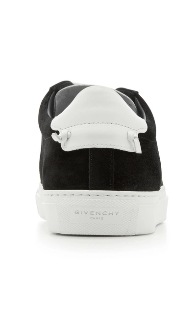 Shop Givenchy Leather-trimmed Suede Trainers In Black