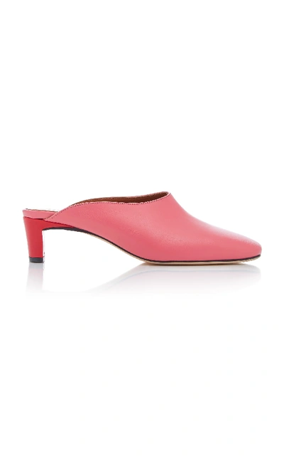 Shop Atp Atelier Tasso Leather Mules In Pink