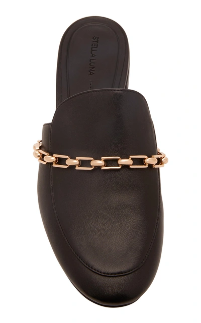 Shop Stella Luna Stella Chain Slipper In Black