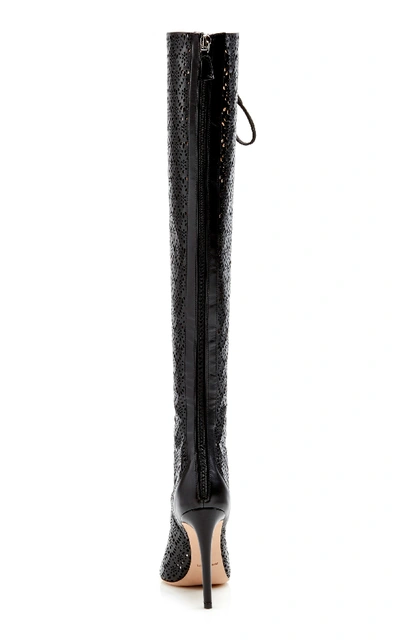 Shop Giambattista Valli Lace-up Over-the-knee Boot In Black