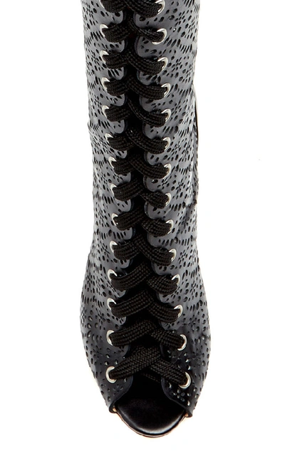 Shop Giambattista Valli Lace-up Over-the-knee Boot In Black