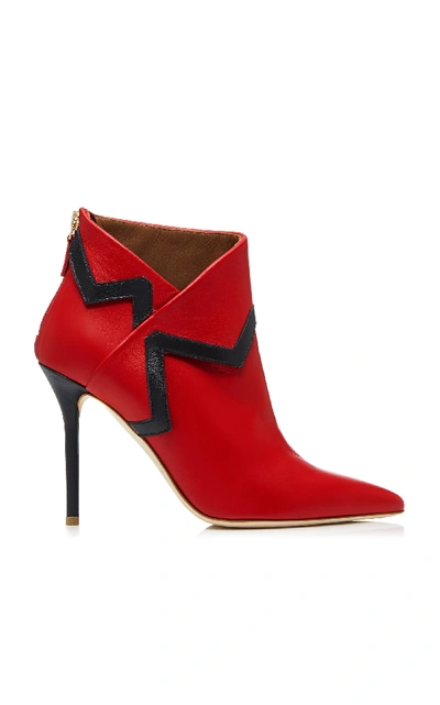 Shop Malone Souliers X Emanuel Ungaro Amelie Leather Ankle Boots In Red