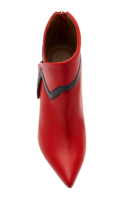 Shop Malone Souliers X Emanuel Ungaro Amelie Leather Ankle Boots In Red