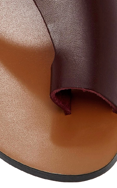 Shop Atp Atelier Rosa Leather Slides In Burgundy