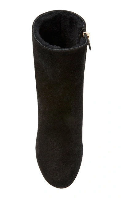 Shop Mansur Gavriel Shearling Boots In Black