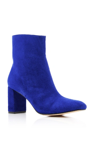 Shop Maryam Nassir Zadeh Suede Ankle Boots In Blue