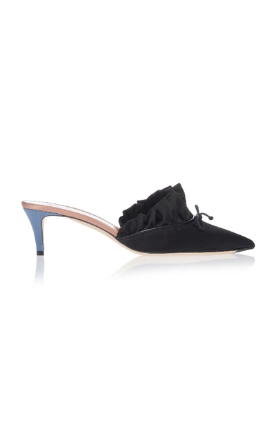 Shop Marco De Vincenzo Kitten Heel Mule In Black