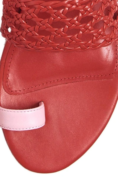 Shop Dondoks Lety Ankle Strap Sandal In Red