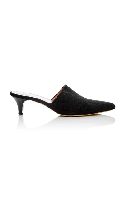 Shop Maryam Nassir Zadeh Andrea Suede Mules In Black