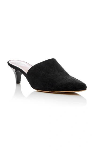 Shop Maryam Nassir Zadeh Andrea Suede Mules In Black