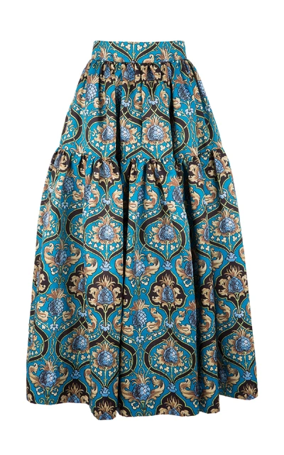 Shop La Doublej Oscar Midi Skirt In Floral