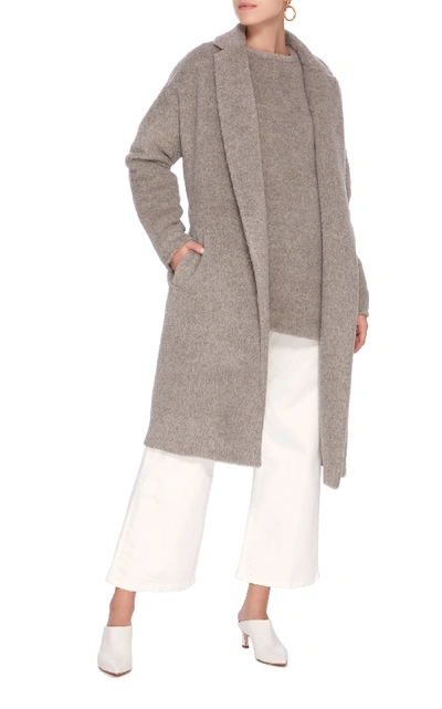 Shop Martin Grant Alpaca And Wool-blend Cardigan Coat In Grey