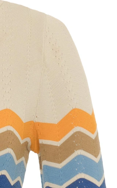 Shop Lena Hoschek Rambazamba Bell Sleeve Sweater In Stripe