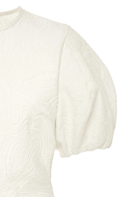 Shop Beaufille Talos Short Sleeve Blouse In White