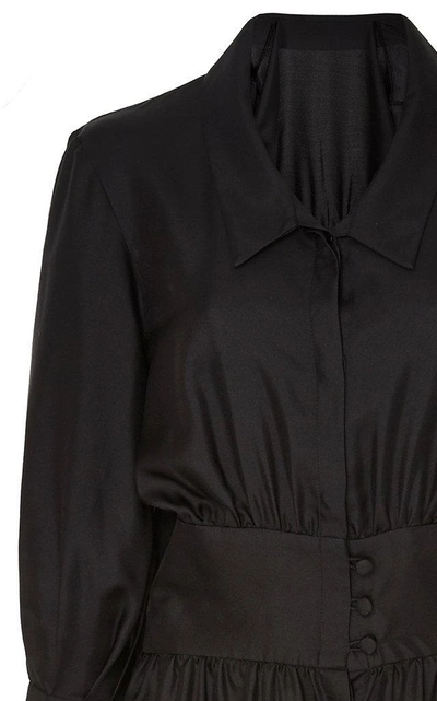 Shop Deitas Karen Silk Corset Dress In Black