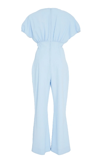 Emilia Wickstead Cleopatra Cap Sleeve Crepe Jumpsuit In Blue | ModeSens
