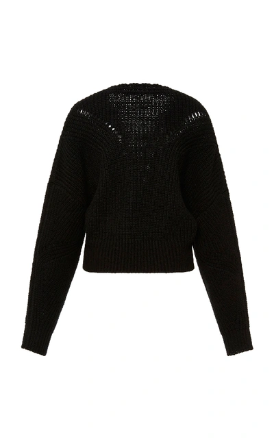Shop Isabel Marant Laley Lace Up Sweater In Black