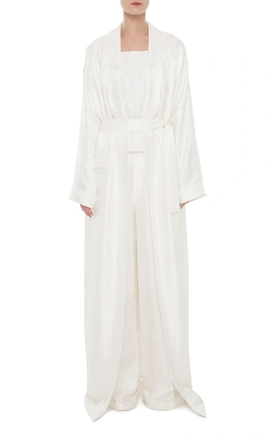 Shop Givenchy Long Evening Coat In White