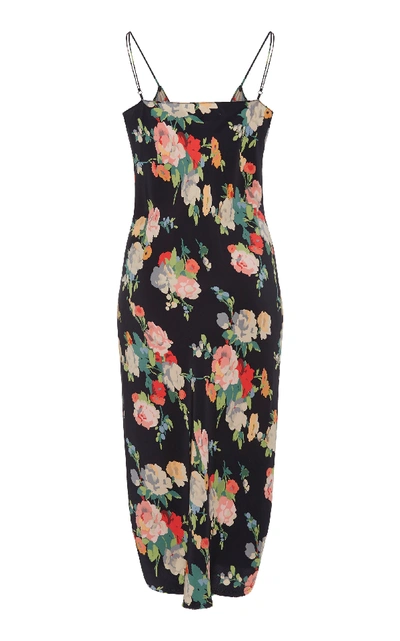 Shop Nili Lotan Cami Floral-print Silk Slip Dress