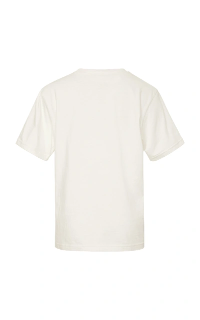 Shop Alexa Chung Printed Cotton-jersey T-shirt In White