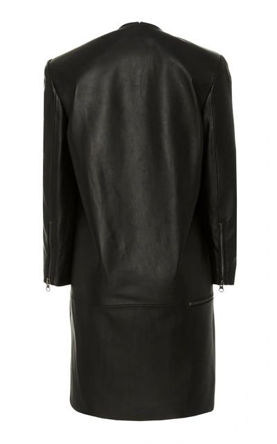Shop Tre By Natalie Ratabesi Leather Dress In Black