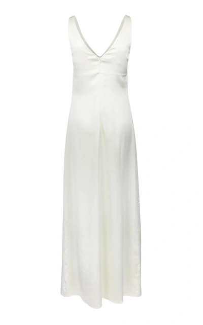 Shop La Collection Grace Silk Sleeveless Maxi Dress In White