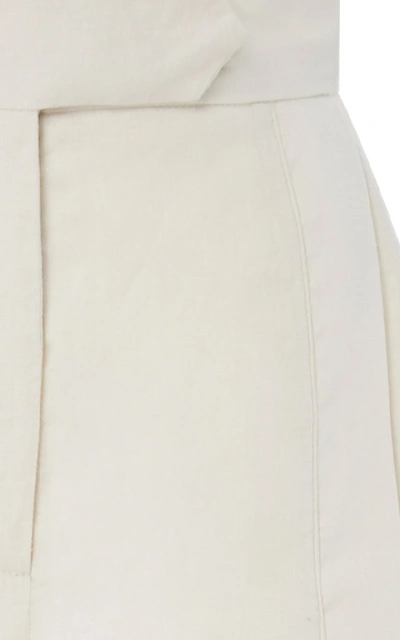 Shop Johanna Ortiz Exclusive Moroccan Vibe Linen Wide-leg Pants In White