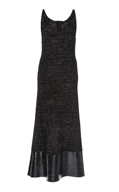 Shop Jw Anderson Knitted Tank Maxi Dress In Black