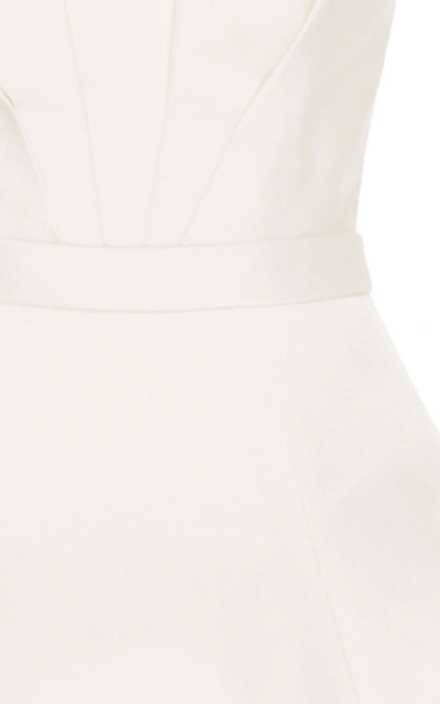 Shop Brandon Maxwell Bridal M'o Exclusive: Strapless Bustier Ball Gown In White