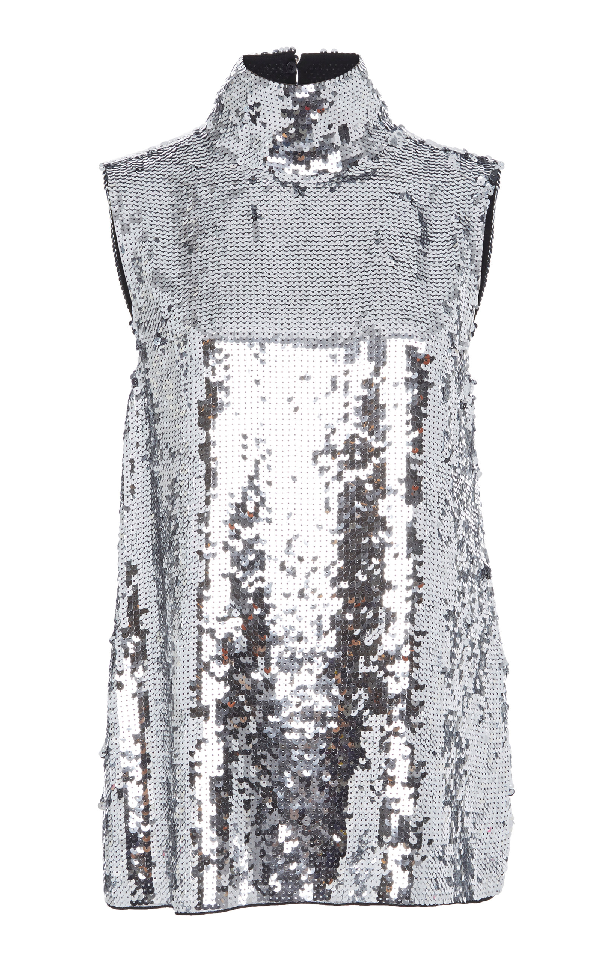 tibi sequin top