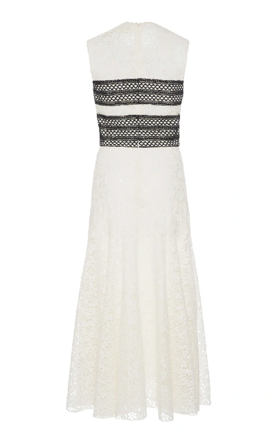 Shop Giambattista Valli Daisy Macramé Lace Dress In White