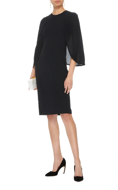 Shop Givenchy Capeline Silk-georgette Mini Dress In Black