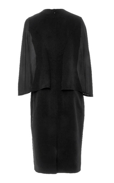 Shop Givenchy Capeline Silk-georgette Mini Dress In Black