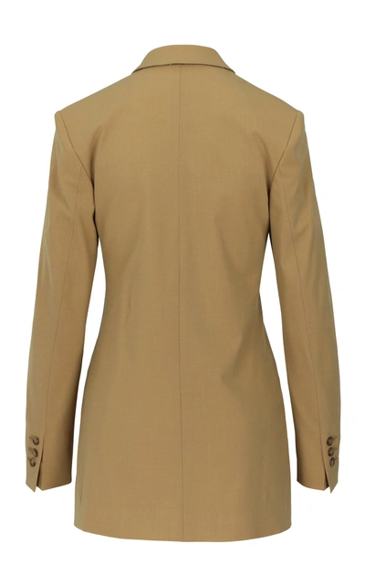 Shop La Collection Alba Wool Blend Blazer In Brown