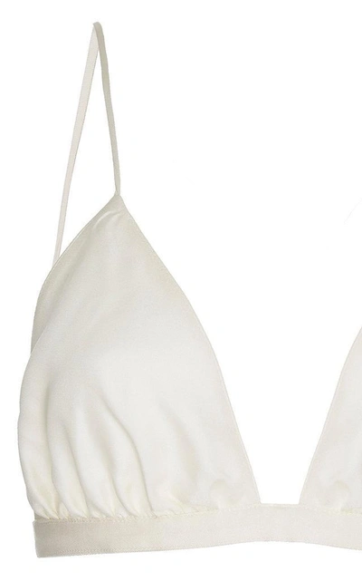 Shop Deitas Triangle Silk Bra In White