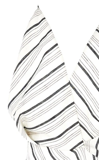 Shop Calcaterra Striped Handkerchief Dress
