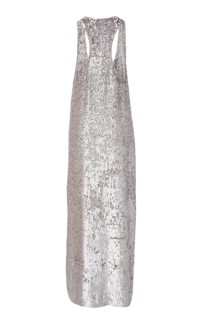 Shop Zeynep Arcay Sequin Tank Dress In Metallic