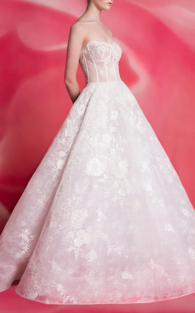 Shop Isabelle Armstrong Maggie Lace Ballgown In White