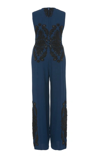 Shop Cucculelli Shaheen Barococo Jumpsuit In Blue