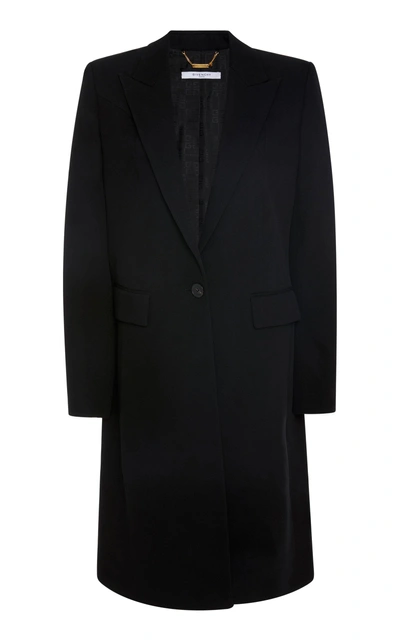 Shop Givenchy Wool-felt Coat In Black