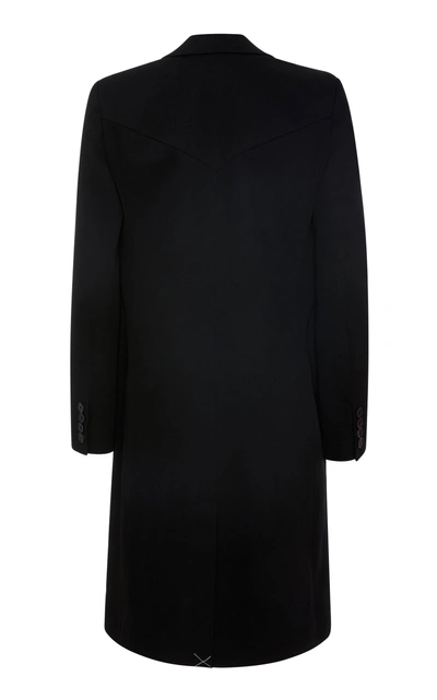 Shop Givenchy Wool-felt Coat In Black