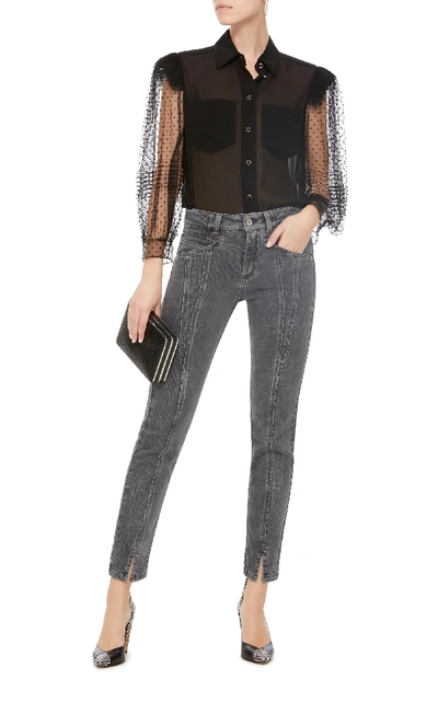 Shop Givenchy High-rise Skinny Jeans In Grey